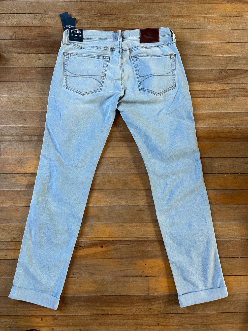 Hollister Light Blue Distressed Boyfriend Jeans - Picture 4 of 10